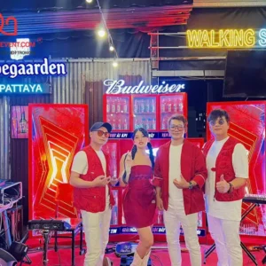 Ban nhạc biểu diễn acoustic tại buổi ra mắt sản phẩm mới