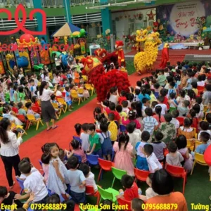 Múa lân Trung Thu gói 2 lân tại trường học