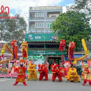 Thuê múa lân mai hoa hung TP HCM