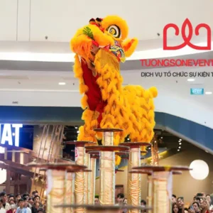 Biểu diễn múa lân mai hoa thung tại Bình Dương