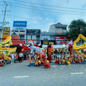Cho thuê múa lân mai hoa thung chuyên nghiệp Tường Sơn Event