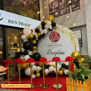 Mẫu backdrop khai trương Edoya