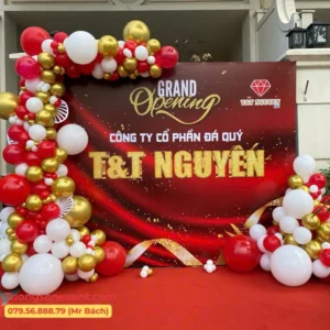 Backdrop khai trương công ty T&T Nguyên