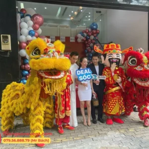 Khai trương cùng song Lân đỏ vàng đầy may mắn