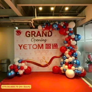 Backdrop khai trương cửa hàng Yetom