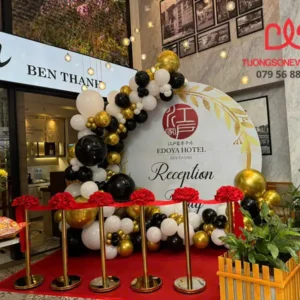 Backdrop khai trương của Bến Thành Hotel tại Quận 1