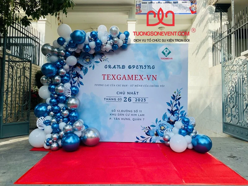Cung cấp dịch vụ trang trí khai trương backdrop giá tốt