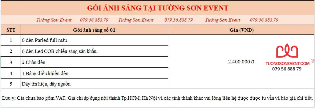 Gói ánh sáng số 01