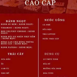 Menu tiệc teabreak cao cấp