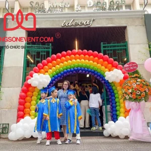 Cổng bong bóng tại trường mẫu giáo