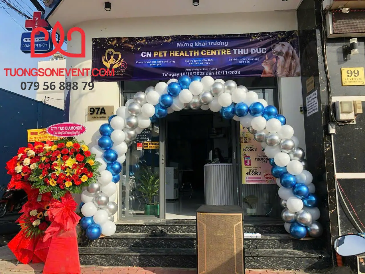 Cổng bong bóng tại sự kiện khai trương