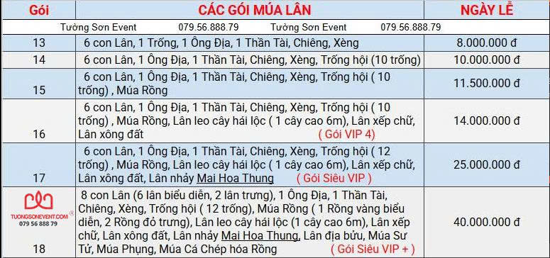 Giá múa lân Trung Thu tại Gò VẤP
