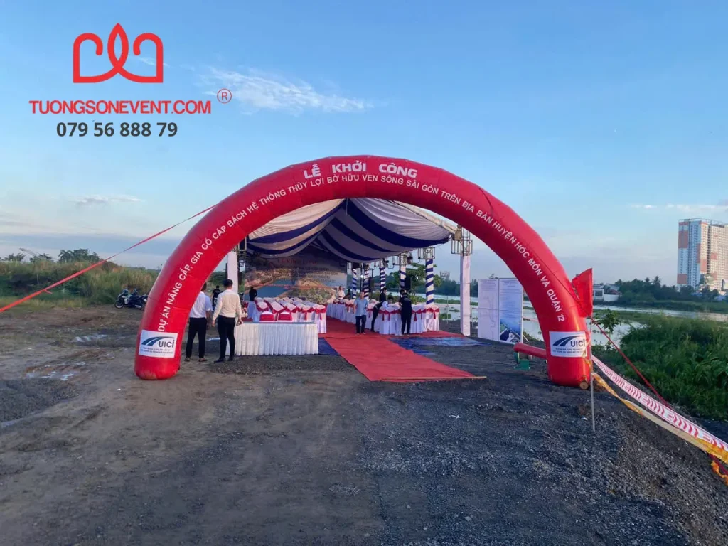 Trang trí lễ khởi công