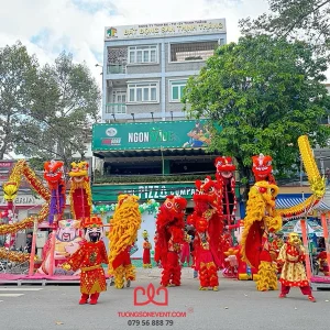 Dịch vụ múa lân khai trương hoành tráng tại Tường Sơn Event