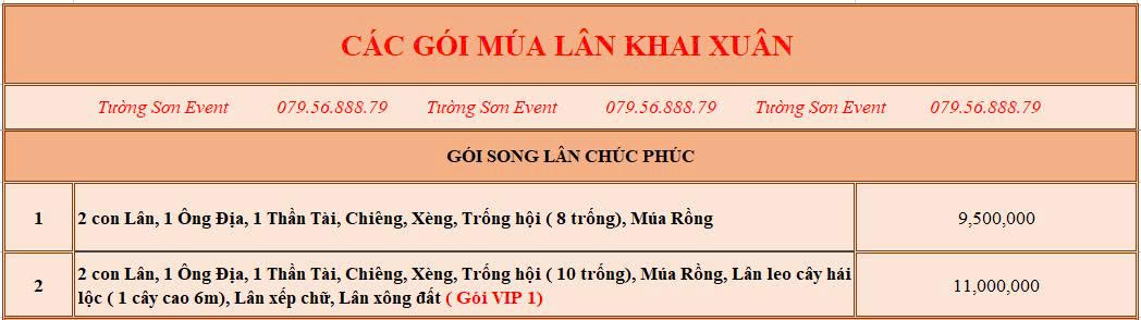 Gói song lân chúc phúc
